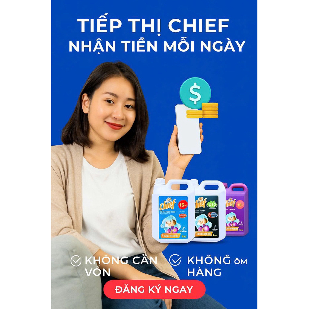 Nước Giặt Xả Chief Ultra 5Kg Hương Enchanter Siêu Thơm Siêu Sạch