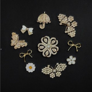 CHARM/STICKER  ĐÍNH ĐÁ: SET CHARM CAO CẤP GẮN DÉP 10 CHI TIẾT LUXURY