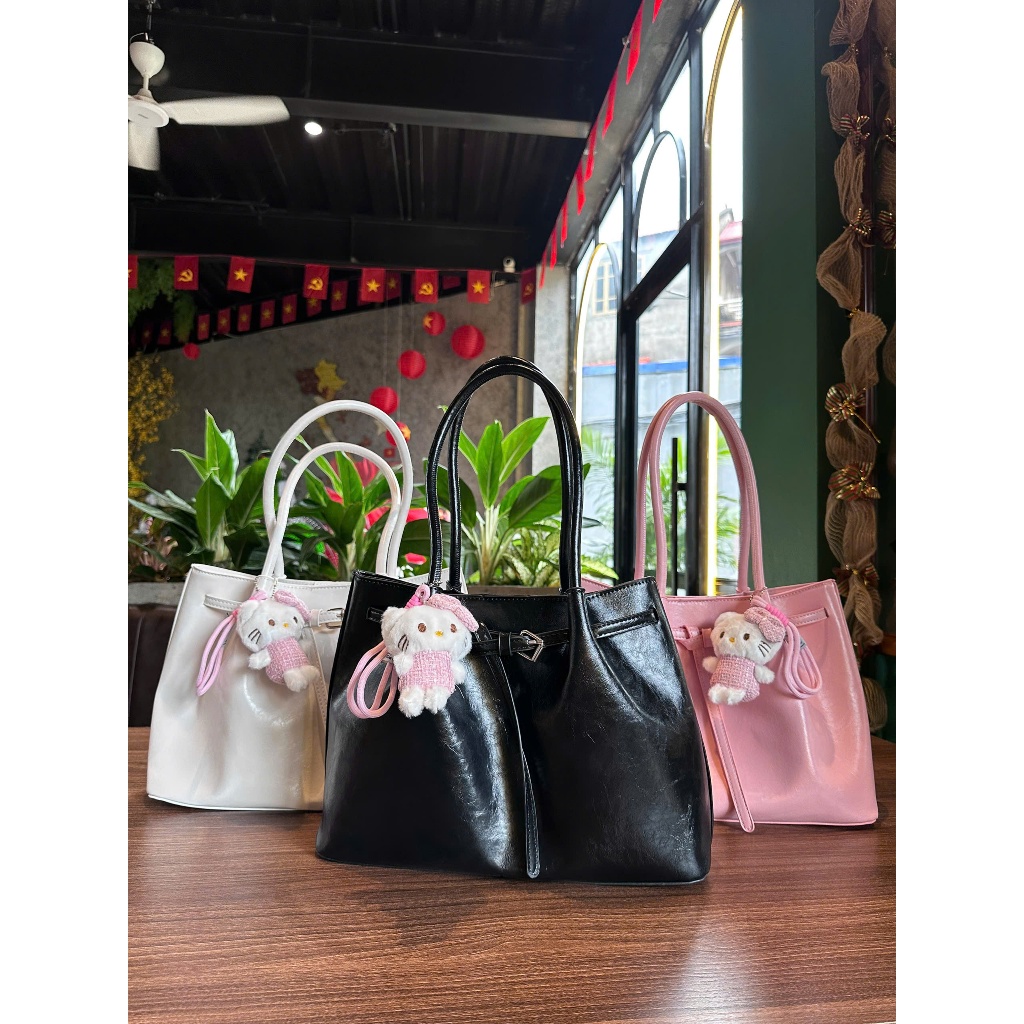 Túi xách công sở tote size 35cm TẶNG KÈM GẤU đeo vai siêu xinh phong cách basic