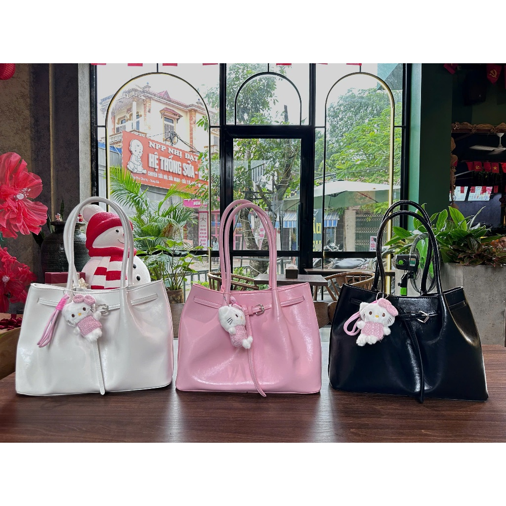 Túi xách công sở tote size 35cm TẶNG KÈM GẤU đeo vai siêu xinh phong cách basic