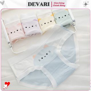 Quần lót nữ cotton kháng khuẩn viền lụa mềm mại thoáng mát Quần chíp nữ cạp vừa tôn dángDEVARI L1164