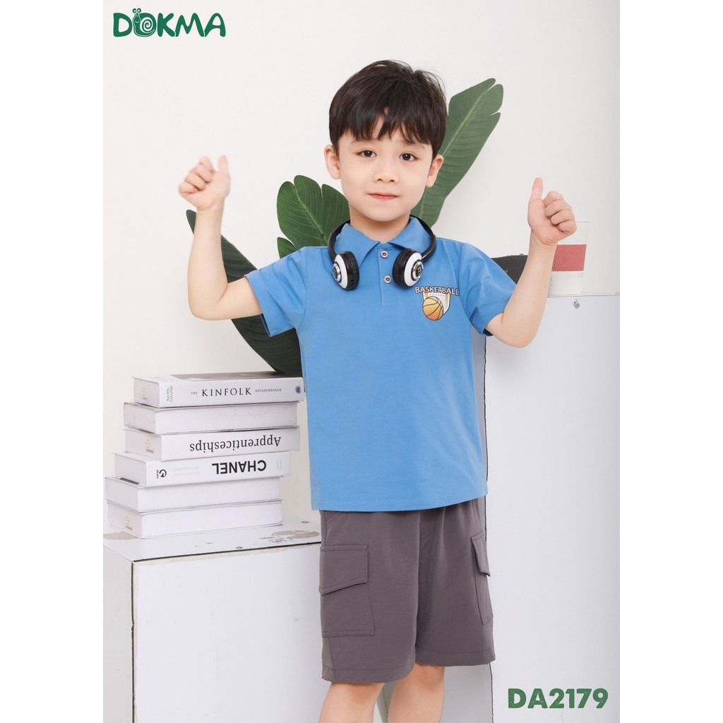 (13-23kg, 3-7Y) Áo phông có cổ, áo polo DOKMA Bé Trai DA1472 DA2179