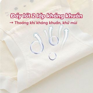 Quần lót nữ cotton kháng khuẩn viền lụa mềm mại thoáng mát Quần chíp nữ cạp vừa tôn dángDEVARI L1164