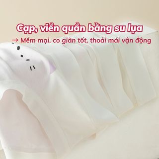 Quần lót nữ cotton kháng khuẩn viền lụa mềm mại thoáng mát kiểu dáng xinh xắn dễ thương DEVARI L1164
