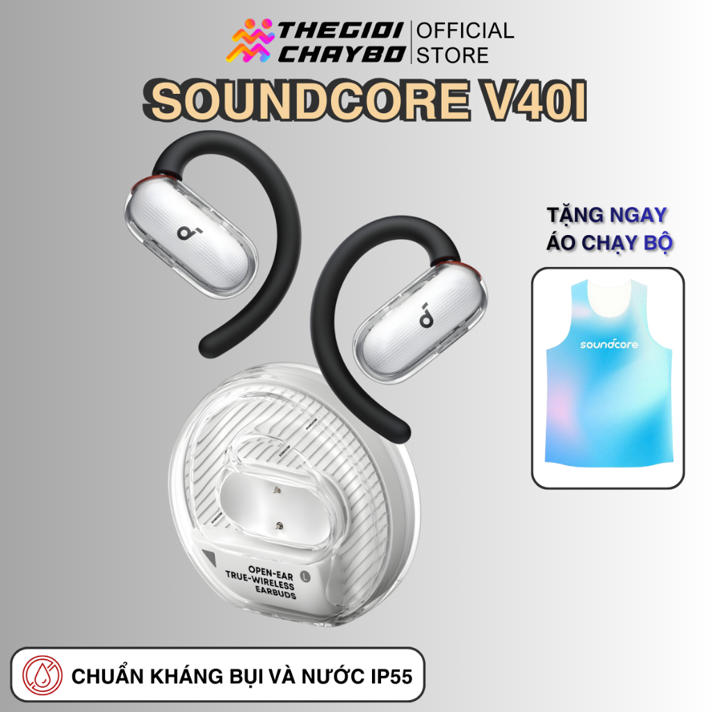 Tai Nghe Bluetooth Thể Thao Soundcore V40i - Tai Nghe Không Dây Open Ear Chống Nước IP55 | BigBuy360 - bigbuy360.vn