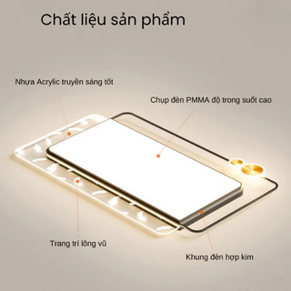 Đèn led ốp trần 3 màu đèn trần phòng khách Bảo hành 3 năm