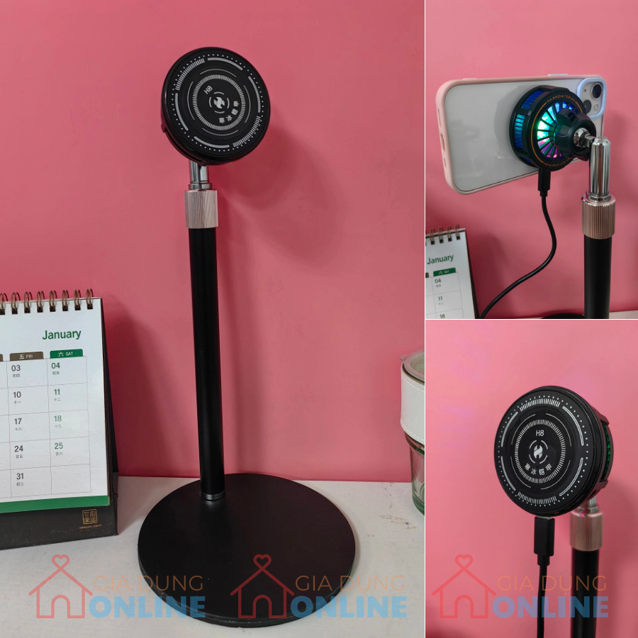 Giá đỡ tản nhiệt sò lạnh cho điện thoại khi live stream, sạc pin không nóng HM18