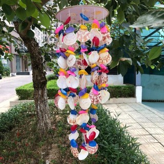 Chuông gió phong thủy treo cửa làm bằng vỏ sò,vỏ ốc trang trí phong cách biển