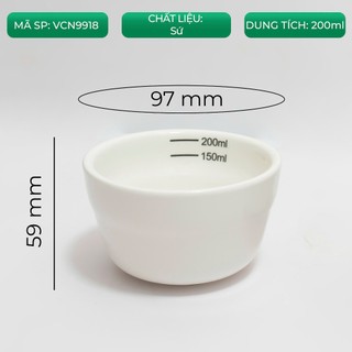 VOLCANO Chén sứ cupping thử nếm cà phê 200ml