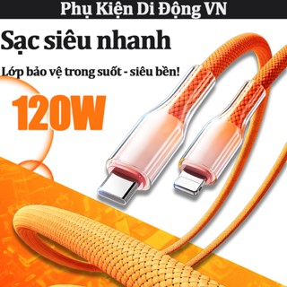 Cáp sạc nhanh 120W dây pha lê Type-C – Tương thích iPhone 17 16 15 14 13 12 11 Pro Max Samsung Xiaomi OPPO VIVO Huawei