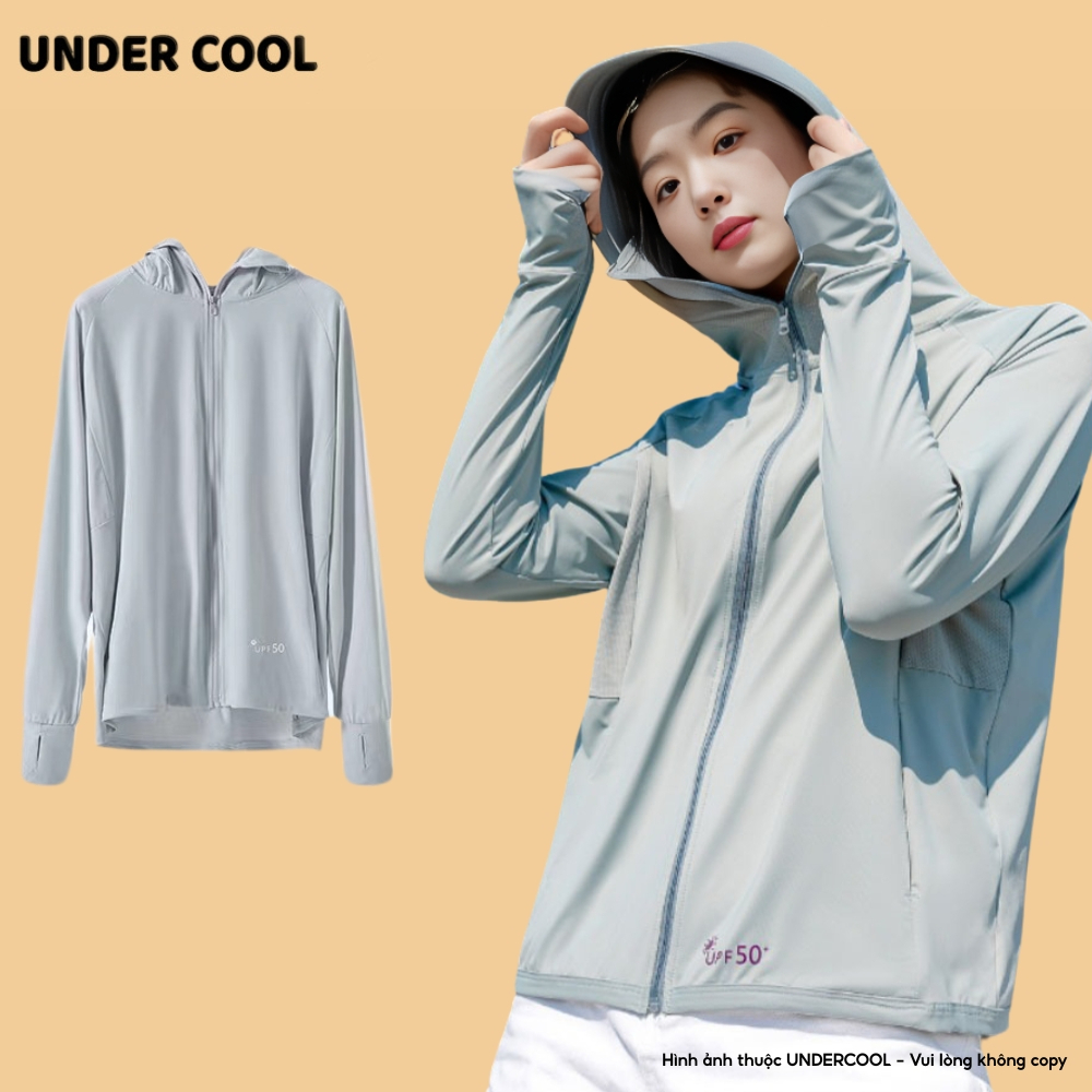 Áo chống nắng chất su ICE mát lạnh UNDERCOOL nam nữ 6D Hàn UPF 50+Áo chống nắng màu pastel Live ACN07