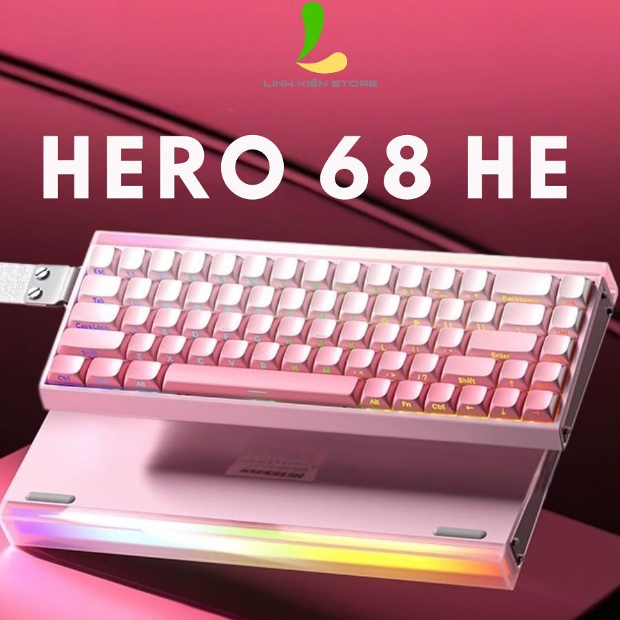 AULA HERO 68 HE - Bàn Phím Cơ Có Dây Với Tốc Độ 8K Polling Rate Và RT 0 ...