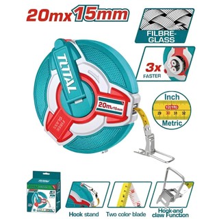ĐỒ NGHỀ TOTAL Thước dây sợi thủy tinh  20M - 30M / TMTF18206 - TMTF18306