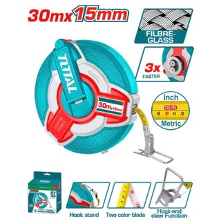 ĐỒ NGHỀ TOTAL Thước dây sợi thủy tinh  20M - 30M / TMTF18206 - TMTF18306