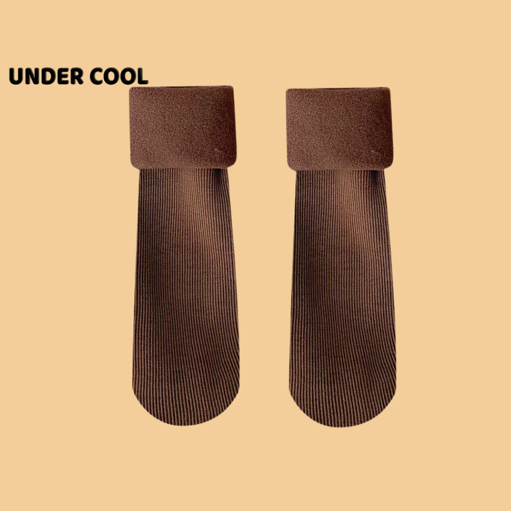 Set 5 Đôi Tất Vớ ủ kem Chống nắng len Lót Lông Giữ Nhiệt UNDERCOOL Mềm Mịn Dày Ấm tông mầu Vintage , live TC18