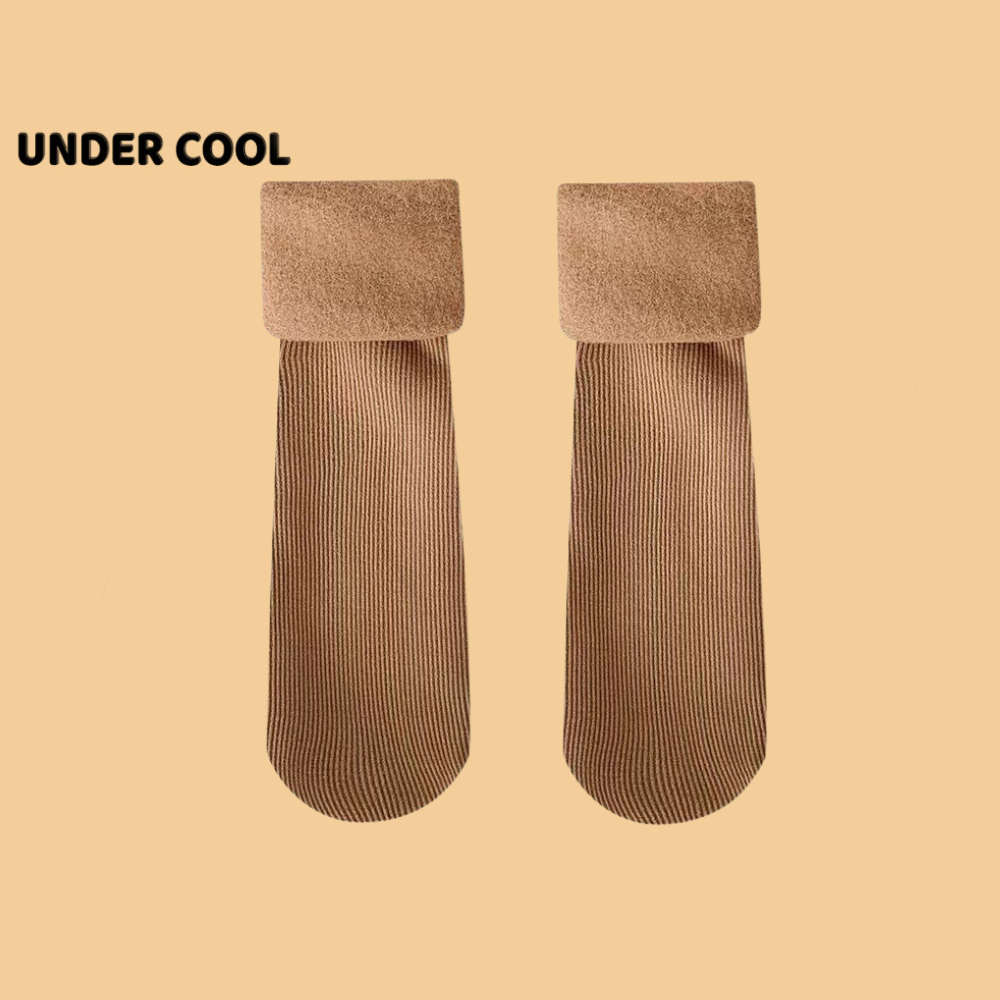 Set 5 Đôi Tất Vớ ủ kem Chống nắng len Lót Lông Giữ Nhiệt UNDERCOOL Mềm Mịn Dày Ấm tông mầu Vintage , live TC18