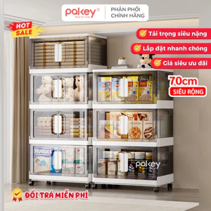 Tủ Nhựa 3/4/5/6 TẦNG Gấp Gọn Tiện Lợi, Thiết Kế Cánh Tủ Trong Suốt Có Bánh Xe Di Chuyển Tiện Lợi