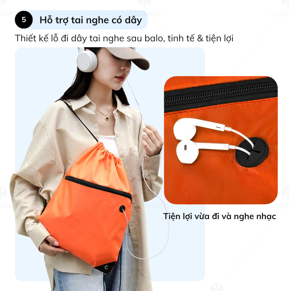 Túi Rút Thể Thao, Balo Túi Dây Rút Thời Trang, Không Logo Nhiều Màu