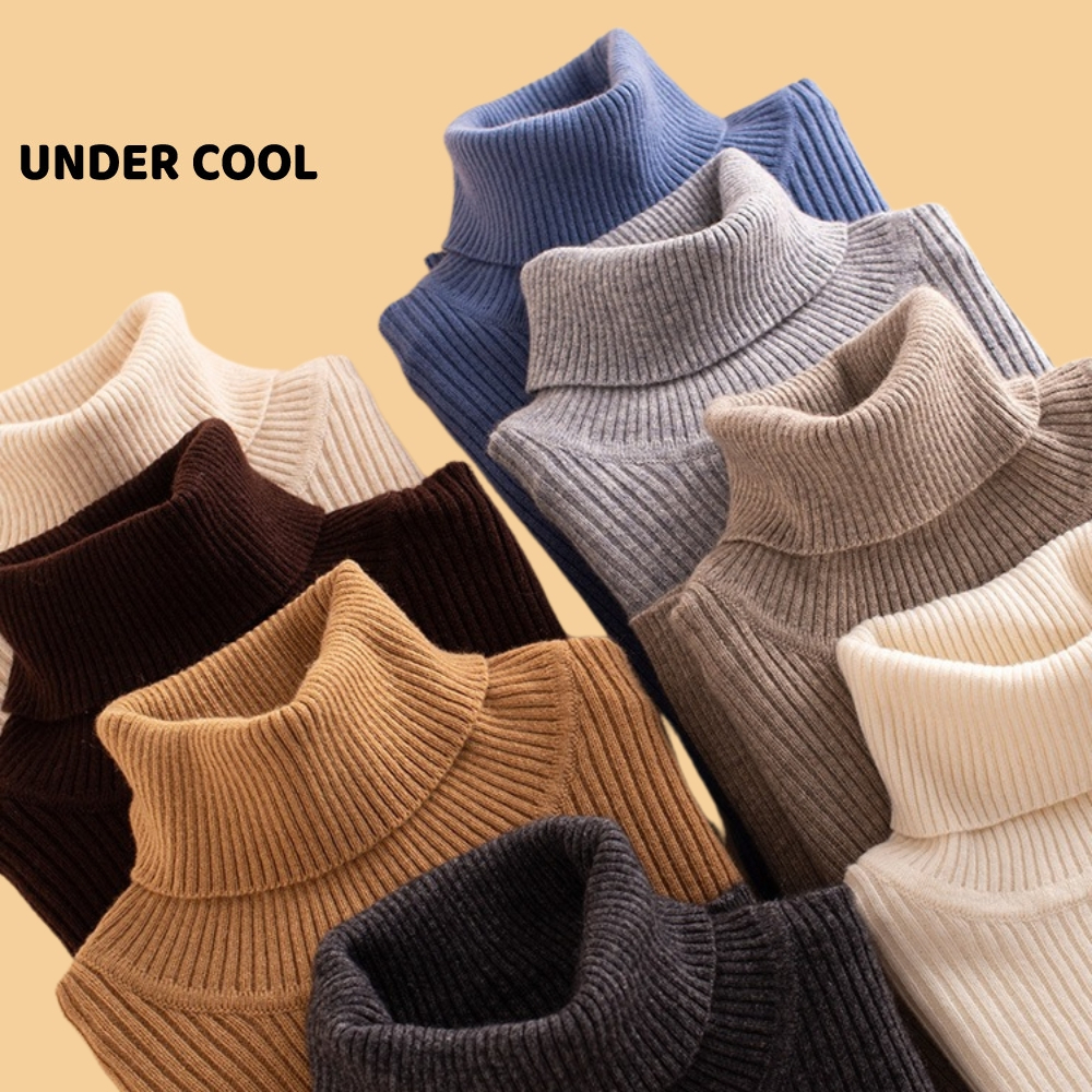 Áo Len tăm Cổ Lọ Nữ giữ nhiệt siêu ấm UNDERCOOL Len Gân Tăm Co Giãn Nhiều Màu sắc trẻ trung , Live ADT02