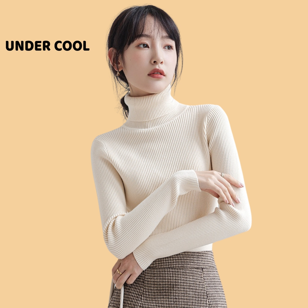 Áo Len tăm Cổ Lọ Nữ giữ nhiệt siêu ấm UNDERCOOL Len Gân Tăm Co Giãn Nhiều Màu sắc trẻ trung , Live ADT02