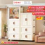 Tủ Nhựa Kính Trong Có Ngăn Treo Tiện Lợi, Tủ Đựng Đồ Cho Bé Đa Năng Có Bánh Xe Di Chuyển Tiện Lợi - HC12