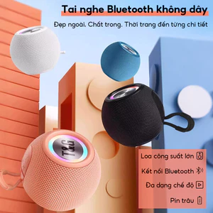 Loa bluetooth mini chính hãng, loa nghe nhạc mini cầm tay, LED RGB, âm thanh vòm 360 độ