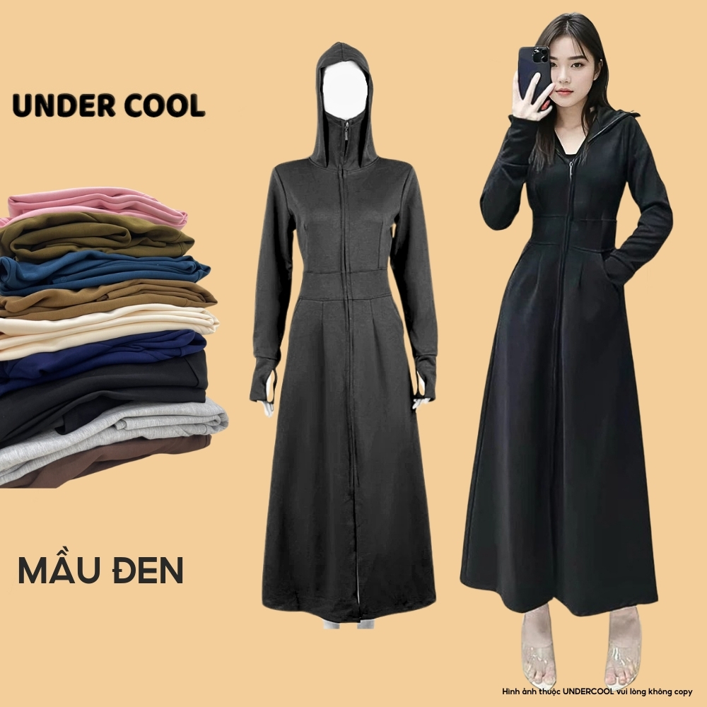 Áo Chống Nắng Dài Toàn Thân UNDERCOOL Umi dày dặn Co Giãn Thoáng Mát - Chống Nắng UPF50+ Nữ Dáng dài Live ,  ACN04