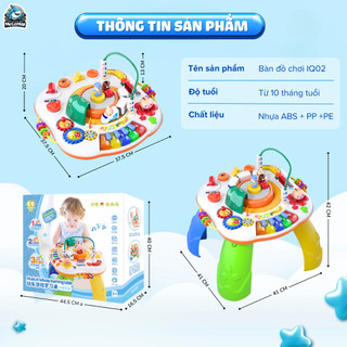 Bàn Chơi Đa Năng Cho Bé, Đồ Chơi Montessori Giáo Dục Sớm Có Phát Nhạc, Nhiều Trò Chơi Giúp Bé Phát Triển Toàn Diện