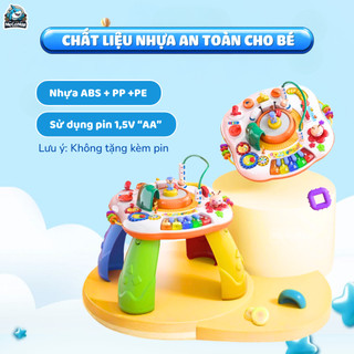 Bàn Chơi Đa Năng Cho Bé, Đồ Chơi Montessori Giáo Dục Sớm Có Phát Nhạc, Nhiều Trò Chơi Giúp Bé Phát Triển Toàn Diện
