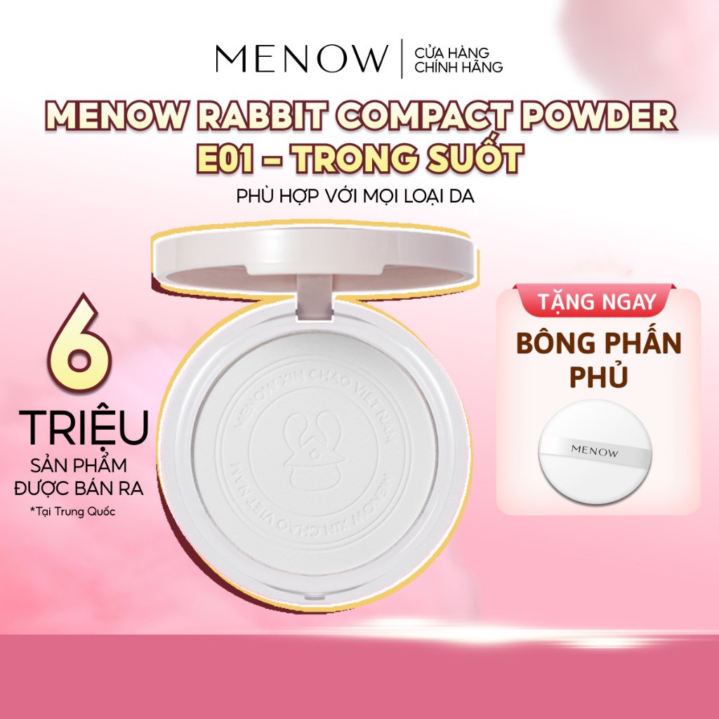 Phấn Phủ Menow Matte Tulle Makeup Dạng Nén Kiềm Dầu Che Phủ Hoàn Hảo | NHÍM HOUSE