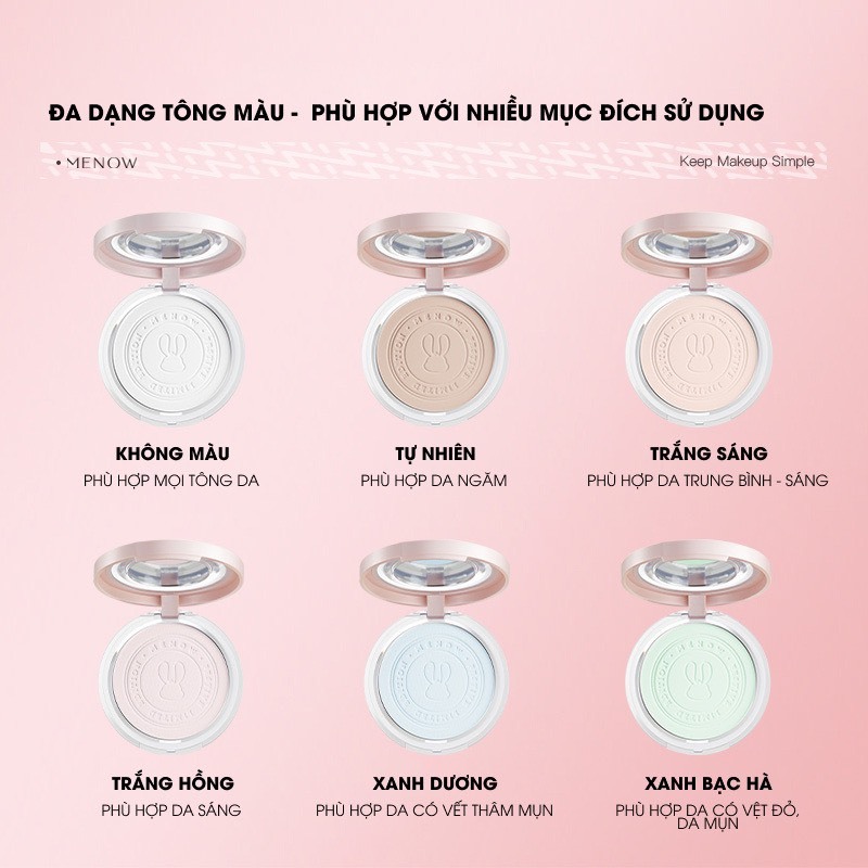 Phấn Phủ Menow Matte Tulle Makeup Dạng Nén Kiềm Dầu Che Phủ Hoàn Hảo | NHÍM HOUSE
