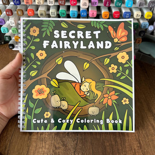 Bộ Tranh Tô Màu Secret Fairyland 32 Tranh, Giấy dày 200gsm Quyển A4 A5, Phù Hợp Màu Marker, Acrylic, Chì Màu, Sáp Màu
