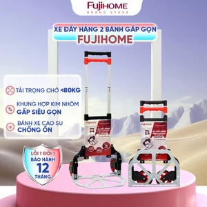 Xe đẩy hàng 2 bánh gấp gọn FUJIHOME HT-280, xe kéo hàng 2 bánh mini xách tay đa năng siêu thị tiện lợi