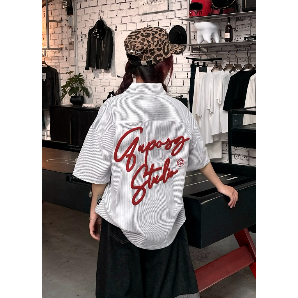 Áo Sơ Mi Tay Ngắn Boxy Thêu Xù Gupo’sg Studio Vải Oxford Unisex Local Brand GUPO – TS04 | BigBuy360 - bigbuy360.vn