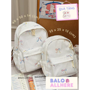 BaLo (XINHXINH) [ORDER] Balo Nữ Xinh, Balo Coquette Nơ Cute BL443