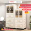 Tủ Đựng Đồ Nhiều Ngăn Cho Bé, Tủ Gấp Gọn Kính Trong 4 5 6 Tầng Tiện Lợi Chất Liệu Nhựa Nguyên Sinh An Toàn