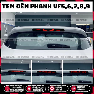 Tem dán đèn phanh VF5, VF6, VF7, VF8, VF9, E34, Limo Green, decal dán đèn phanh