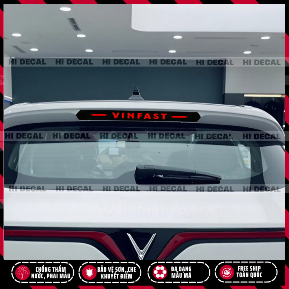 Tem dán đèn phanh VF5, VF6, VF7, VF8, VF9, E34, Limo Green, decal dán đèn phanh