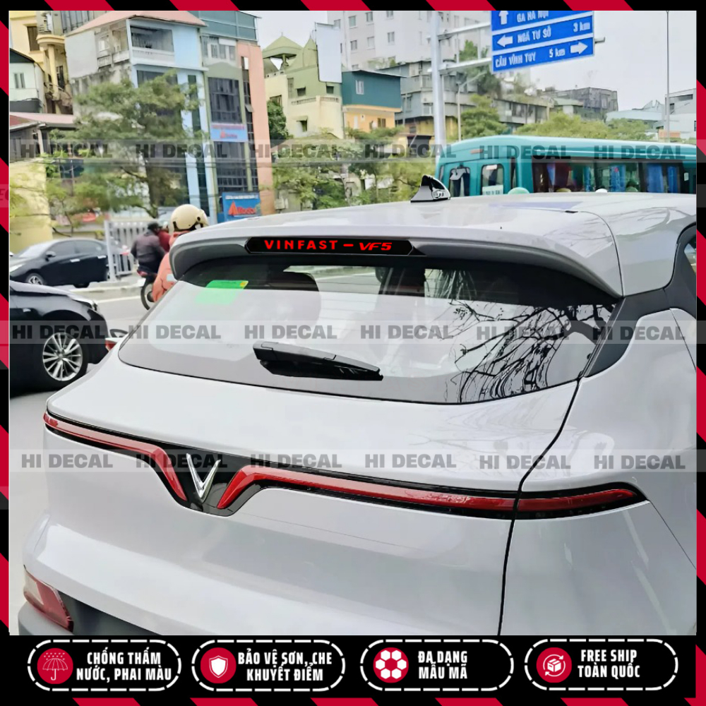 Tem dán đèn phanh VF5, VF6, VF7, VF8, VF9, E34, Limo Green, decal dán đèn phanh