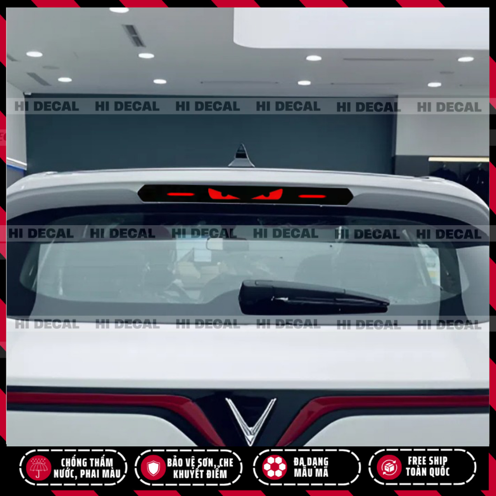 Tem dán đèn phanh VF5, VF6, VF7, VF8, VF9, E34, Limo Green, decal dán đèn phanh