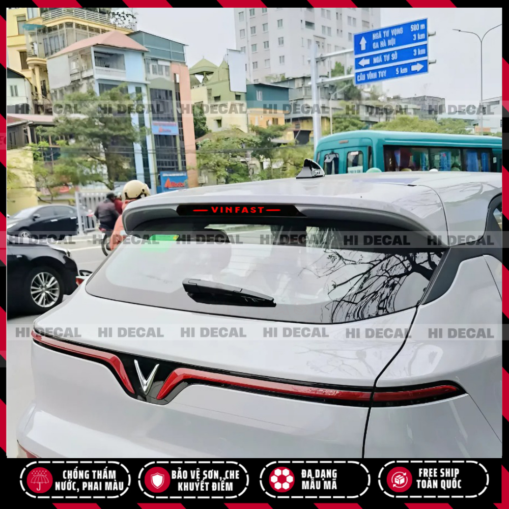 Tem dán đèn phanh VF5, VF6, VF7, VF8, VF9, E34, Limo Green, decal dán đèn phanh