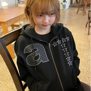 Korean purchasing agent THE COLDEST MOMENT star hooded jacket hat T women's hoodie