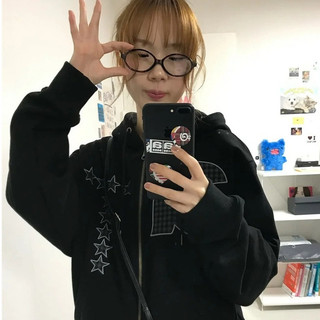 Korean purchasing agent THE COLDEST MOMENT star hooded jacket hat T women's hoodie