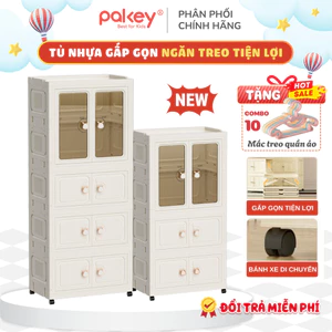 Tủ Nhựa Gấp Gọn Có Ngăn Treo, Tủ Nhựa Đa Năng Mẫu Mới Cải Tiến Lắp Ráp Dễ Dàng, Dày Dặn Chắc Chắn