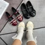 Giày Búp Bê Nữ Đế Bệt Viền Ren Xinh Xắn Tiểu Thư Phong Cách Hàn Quốc Mã N112