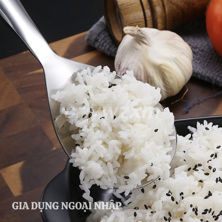 Vá xới cơm chống dính kháng khuẩn Japan hàng nhập bãi chưa sử dụng inox 304