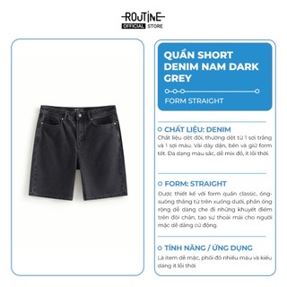 Quần Short Denim Nam Form Straight - Routine 10F25DPS005