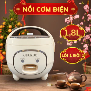 Nồi cơm điện mini Guckdo chính hãng, nồi nấu cơm nhanh trong 15 phút, lòng chống dính 3 lớp an toàn