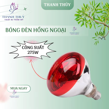 Bóng đèn hồng ngoại 275W dùng trị liệu, sưởi ấm | Bóng đèn hồng ngoại cho các loại đèn