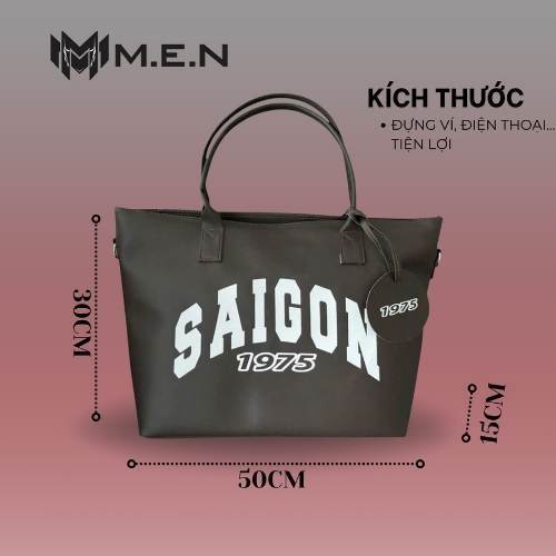 Túi quai xách văn phòng công sở cỡ Lớn Sài Gòn 1975 unisex sang chảnh tiện nghi [VIDEO THẬT]